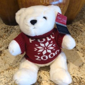 Ralph Lauren, 2000 Red Sweater white Bear